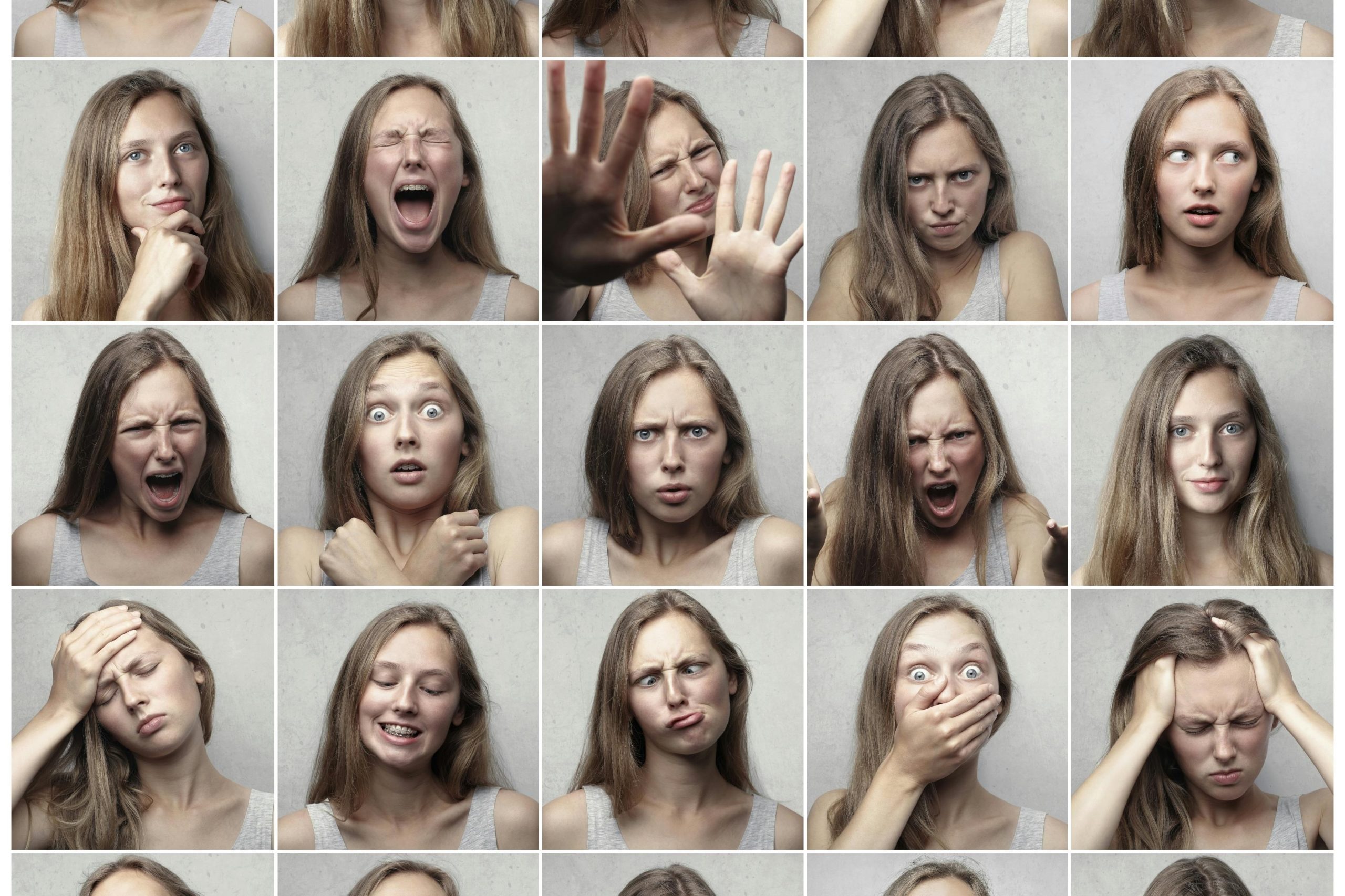 Image showing a person with multiple expressions depicting the Internal Family Systems (IFS) model, highlighting the interplay between various internal parts, in the context of understanding Dissociative Identity Disorder (DID).